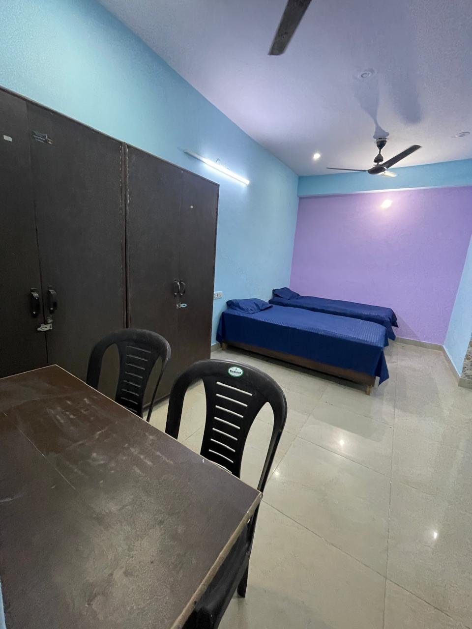 Room with personal lockers at Sunrise Girls PG